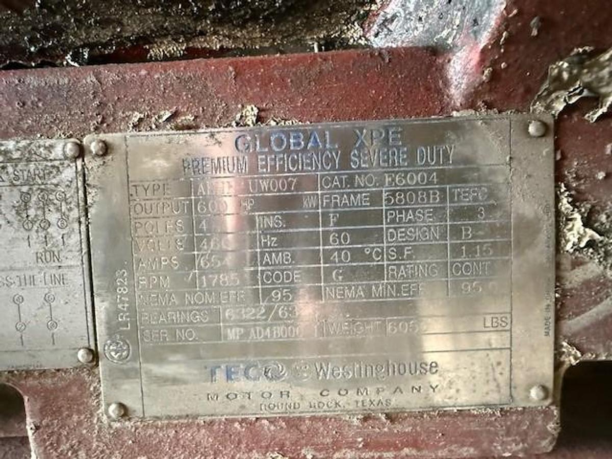 Used 600 HP / Ariel JGA-4 SN F 21750 Four Stage CNG Compressor Package Size 6.125” x 4.125” x 3.375” x 3.375” x 1.75” x 1.75” with ACE E721 Cooler