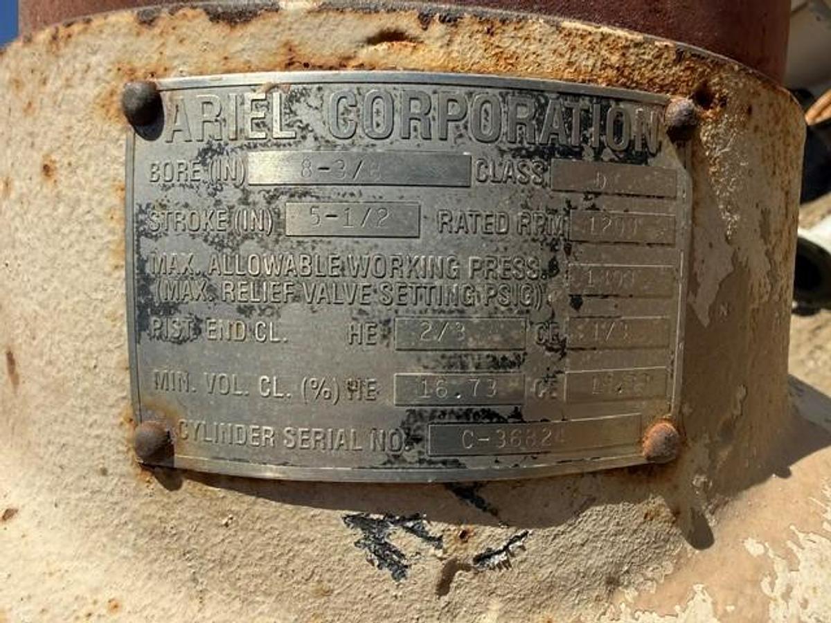 Used Ariel 8.375” JGD 1800 # MAWP Cylinder SN C-36824