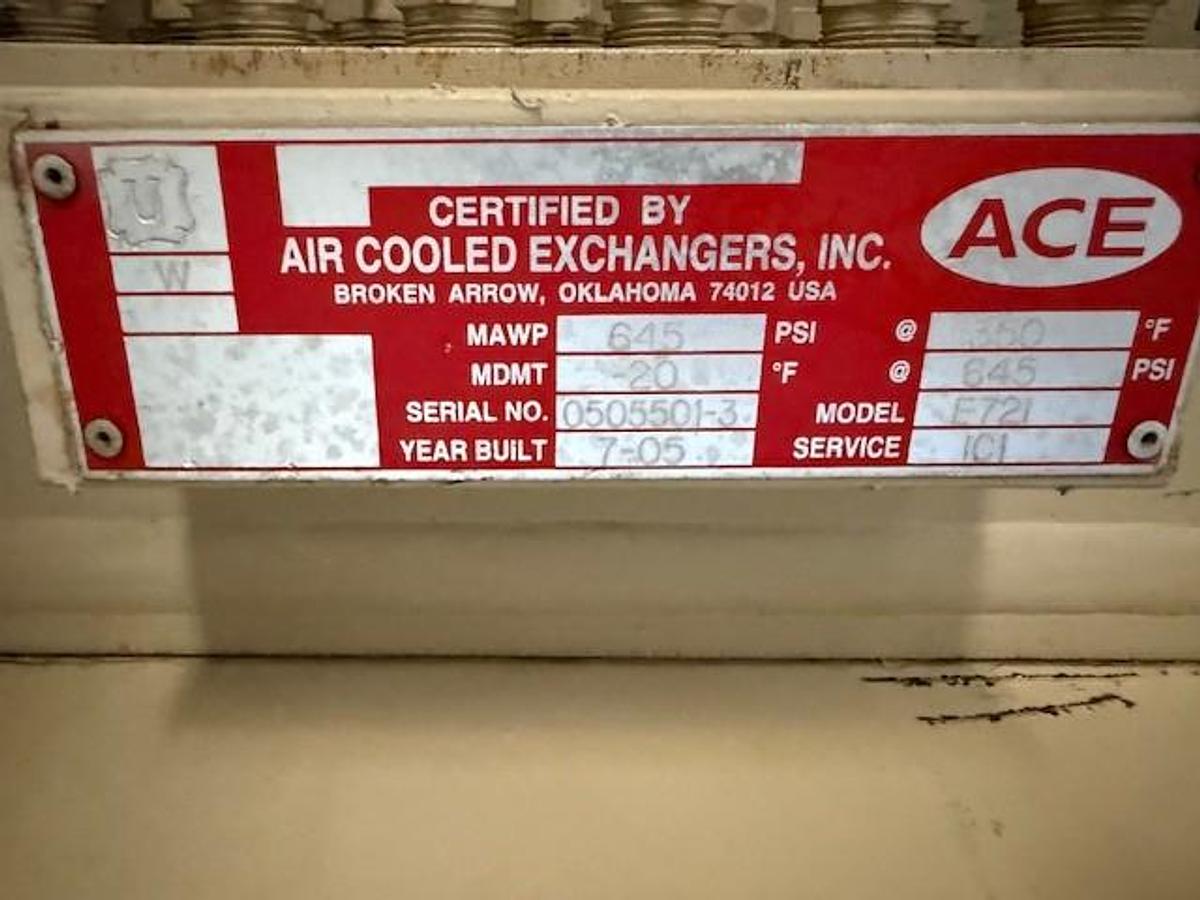 Used 600 HP / Ariel JGA-4 SN F-21749 Four Stage CNG Compressor Package Size 6.125” x 4.125” x 3.375” x 3.375” x 1.75” x 1.75” with ACE E721 Cooler