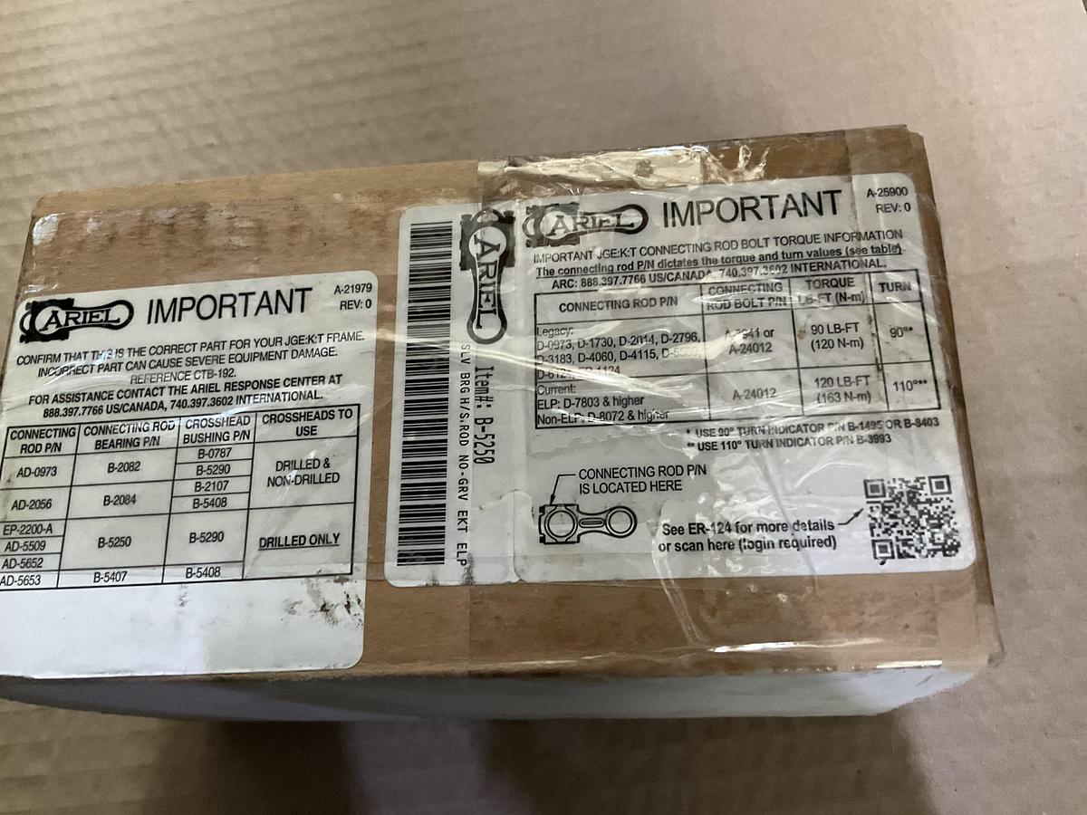 Used ARIEL SLV BRG H/S,ROD NO-GRV EKT ELP PN# B-5250