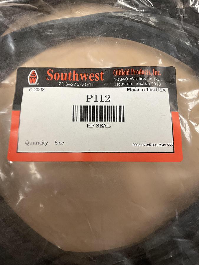 Southwest Pump Gasket PN: P-112-