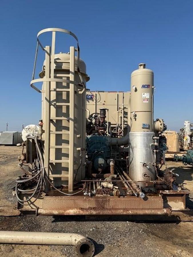 Used CAT G3412LE / Frick NGC300 Screw Compressor Package SN NGC3001297R