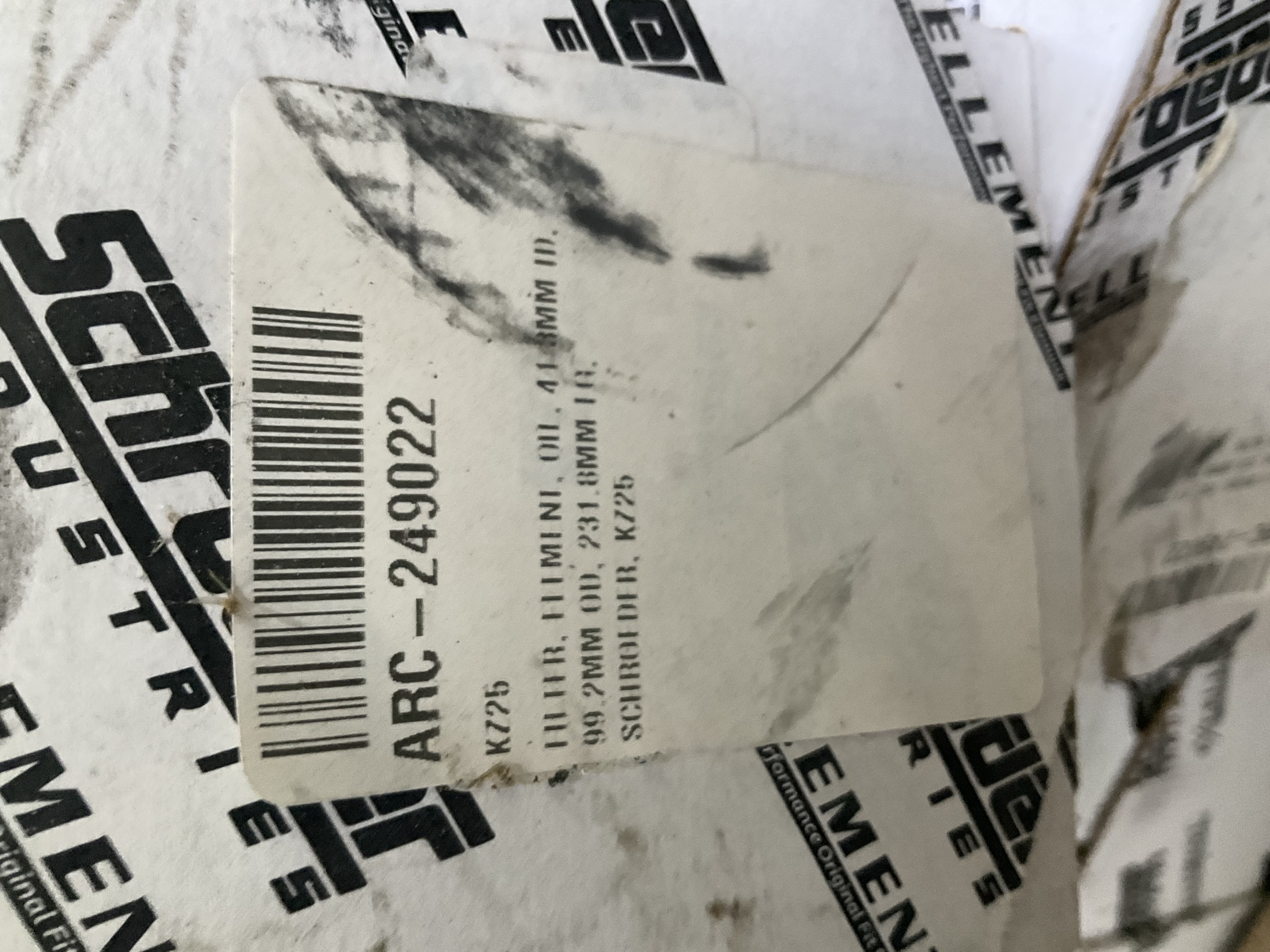 Schroeder 99.2MM OD 231.8MM Air Filter PN: KZ25