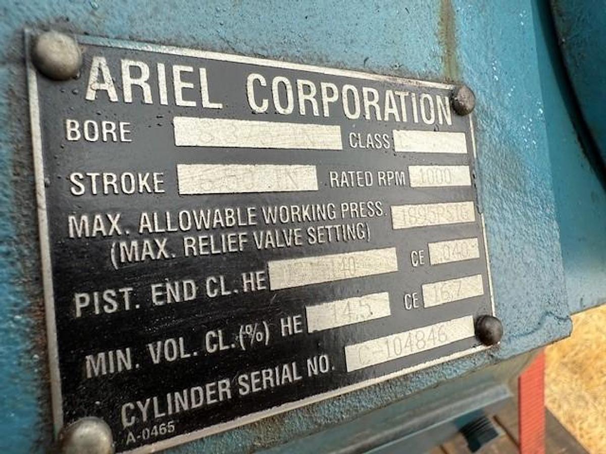 Used Ariel 8.375" JGC 1895 MAWP Cylinder SN: C-104846