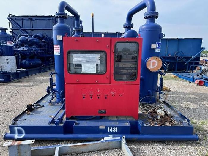 Used Ariel JGJ-4 / Cat G3508LE Three stage Compressor Package - Size 13.5” x 13.5” x 9.75” x 5.5” - Less Engine Only - Unit # 143