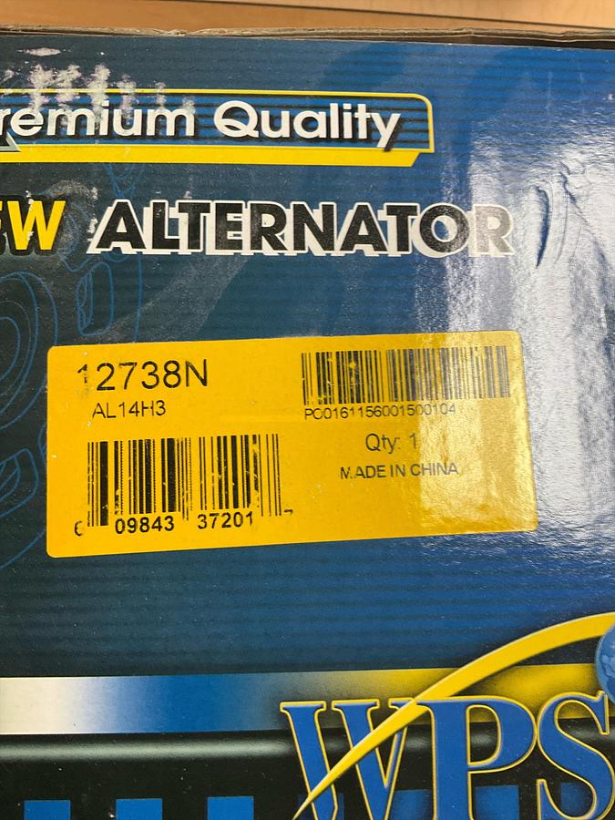 WPS Alternator PN: 12738N