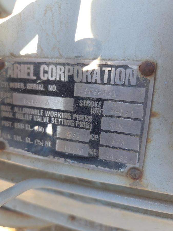 Used Ariel 8.375” JGR 635 # Cylinders C-28031