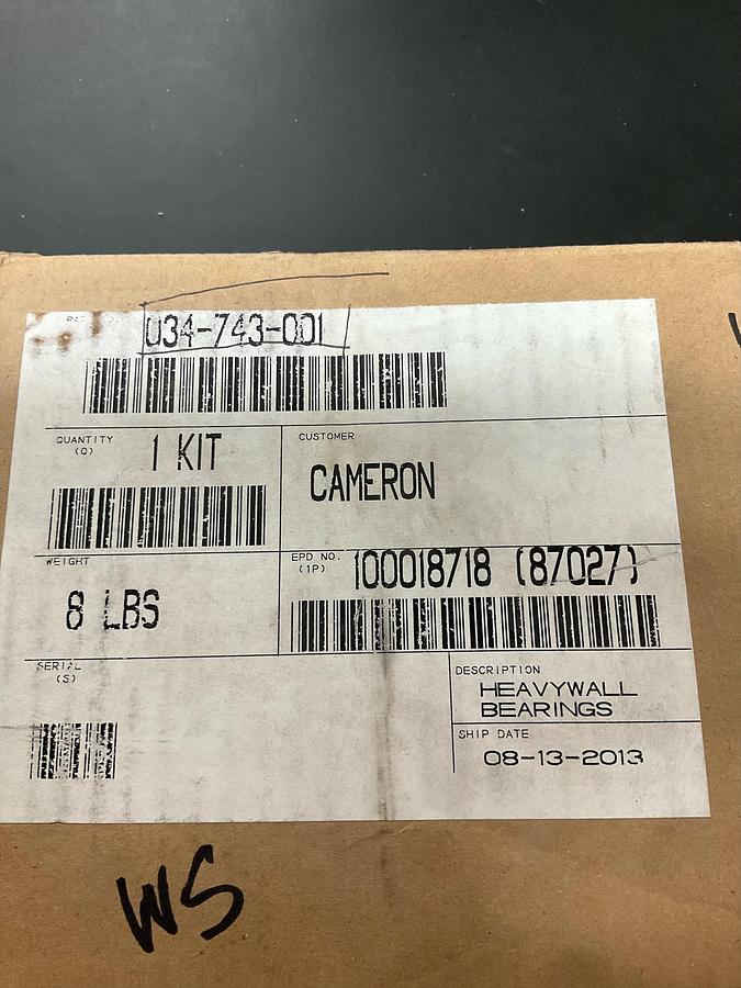 Used WHITE SUPERIOR WALL-BEARING PN 03-473-001