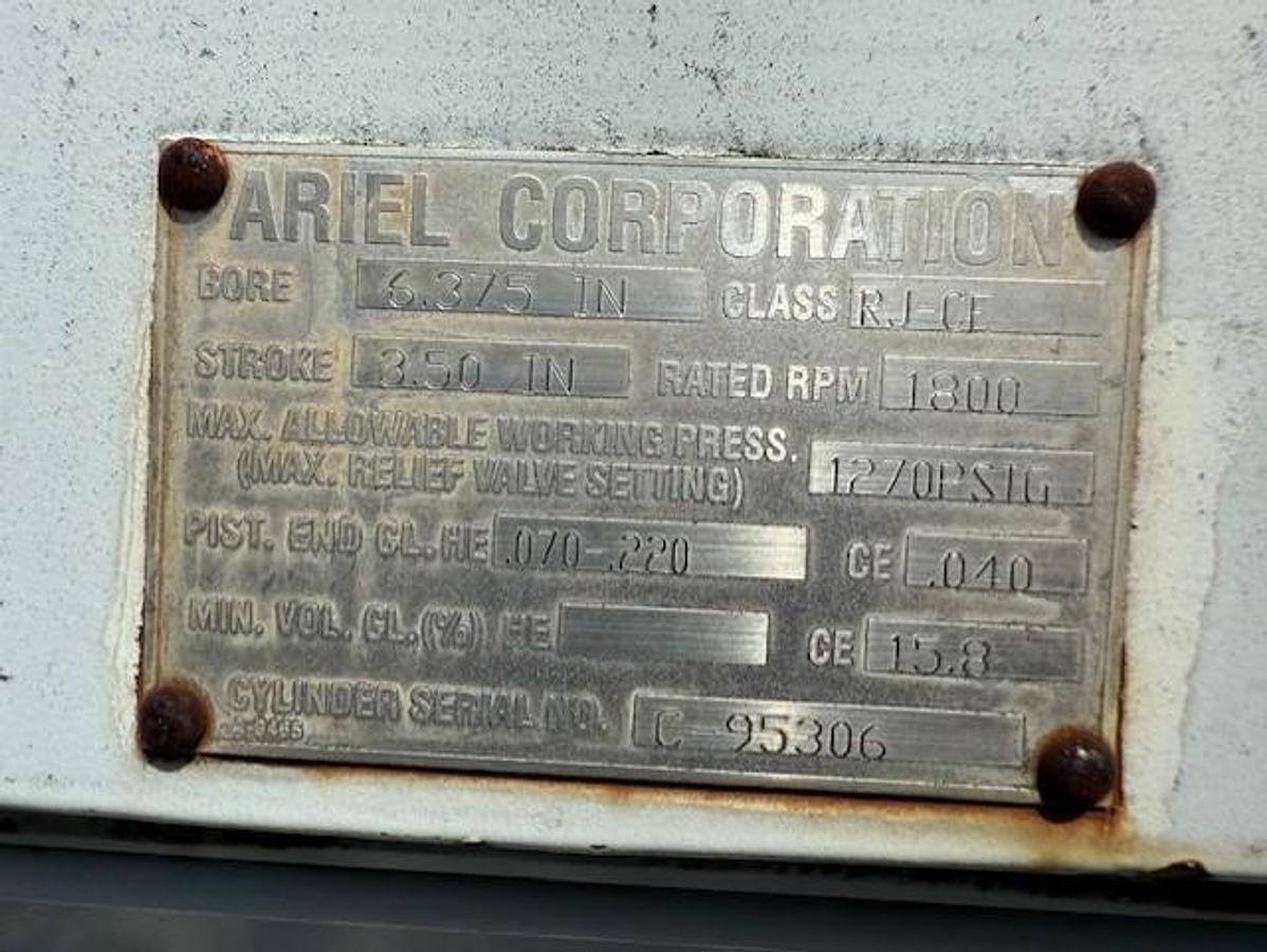 Cat G3408TA SN 6NB04803 / Ariel JGJ-2 SN F-29256 Three Stage Compressor Package Size 9.75” x 6.375” x 3.875” with 84BEH Cooler 