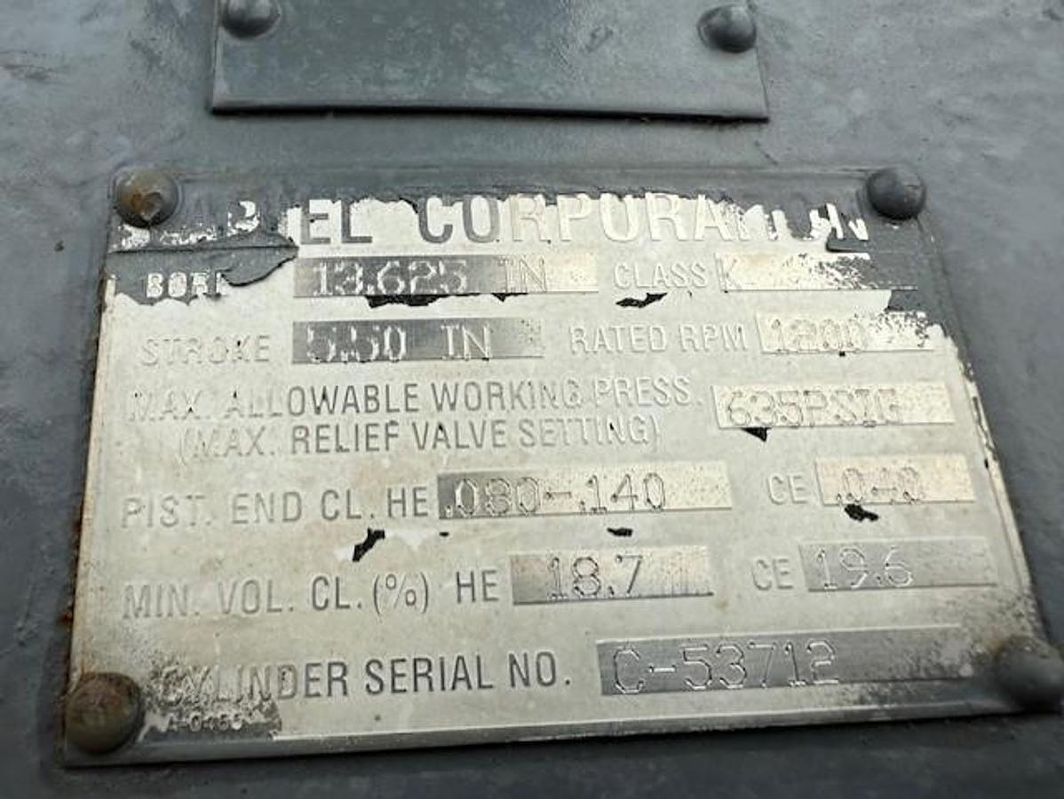 Used Waukesha L7044GSI / Ariel JGK-4 Three Stage Compressor Package SN F-17437 Size 13.625" x 13.625" x 9.625" x 6.75" with 156EH Cooler