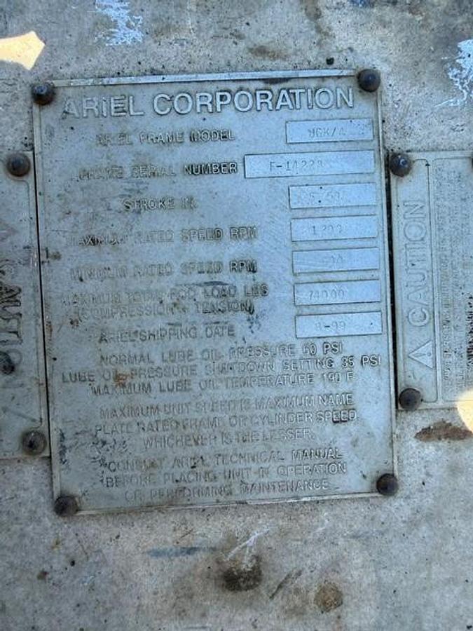 Used Ariel JGK-4 Compressor Frame SN F-14228