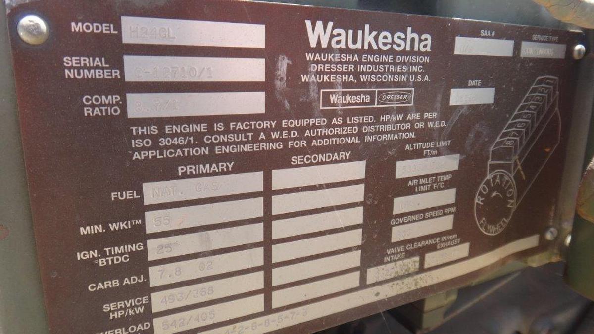Used Waukesha H24GL Engines C-12710/1