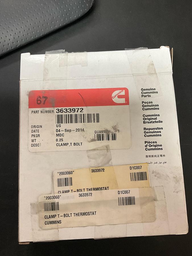 Cummins T- Bolt Clamp PN: 3633972
