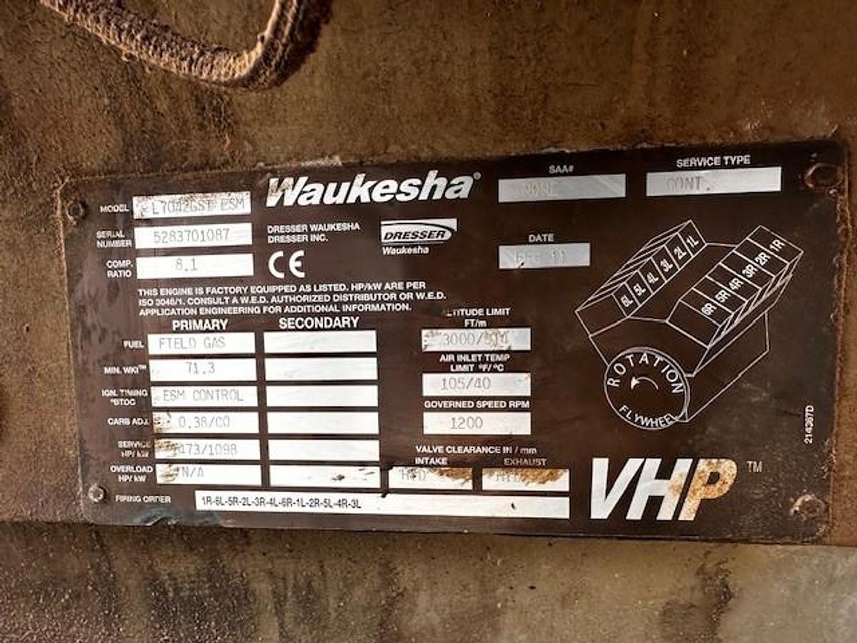 Used Quote: (4) Waukesha L7042GSI S4 ESM / Ariel JGK-4 Three Stage Compressor Packages Size 15.375" x 15.375" x 10.5" x 7.25" with 168EH Cooler