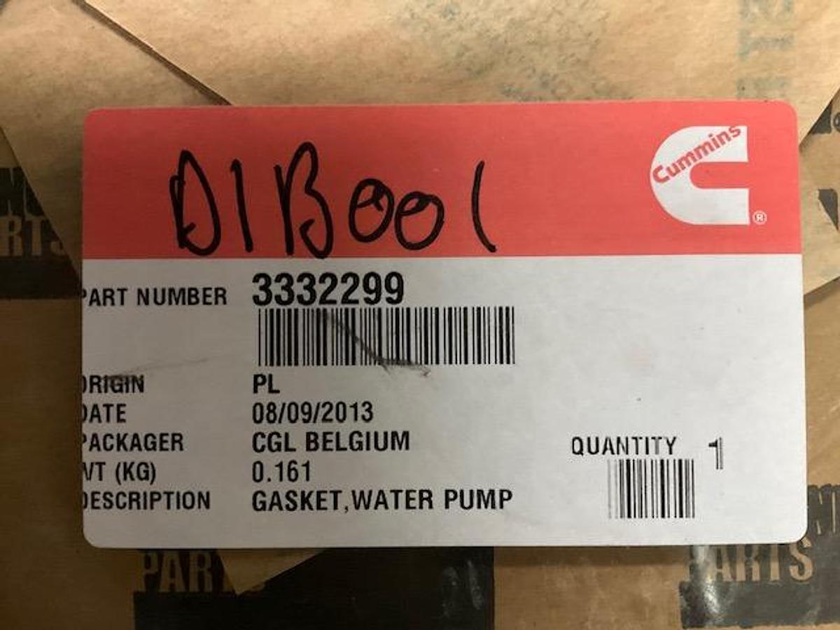 Used Cummins Water Pump Gasket PN 3332299