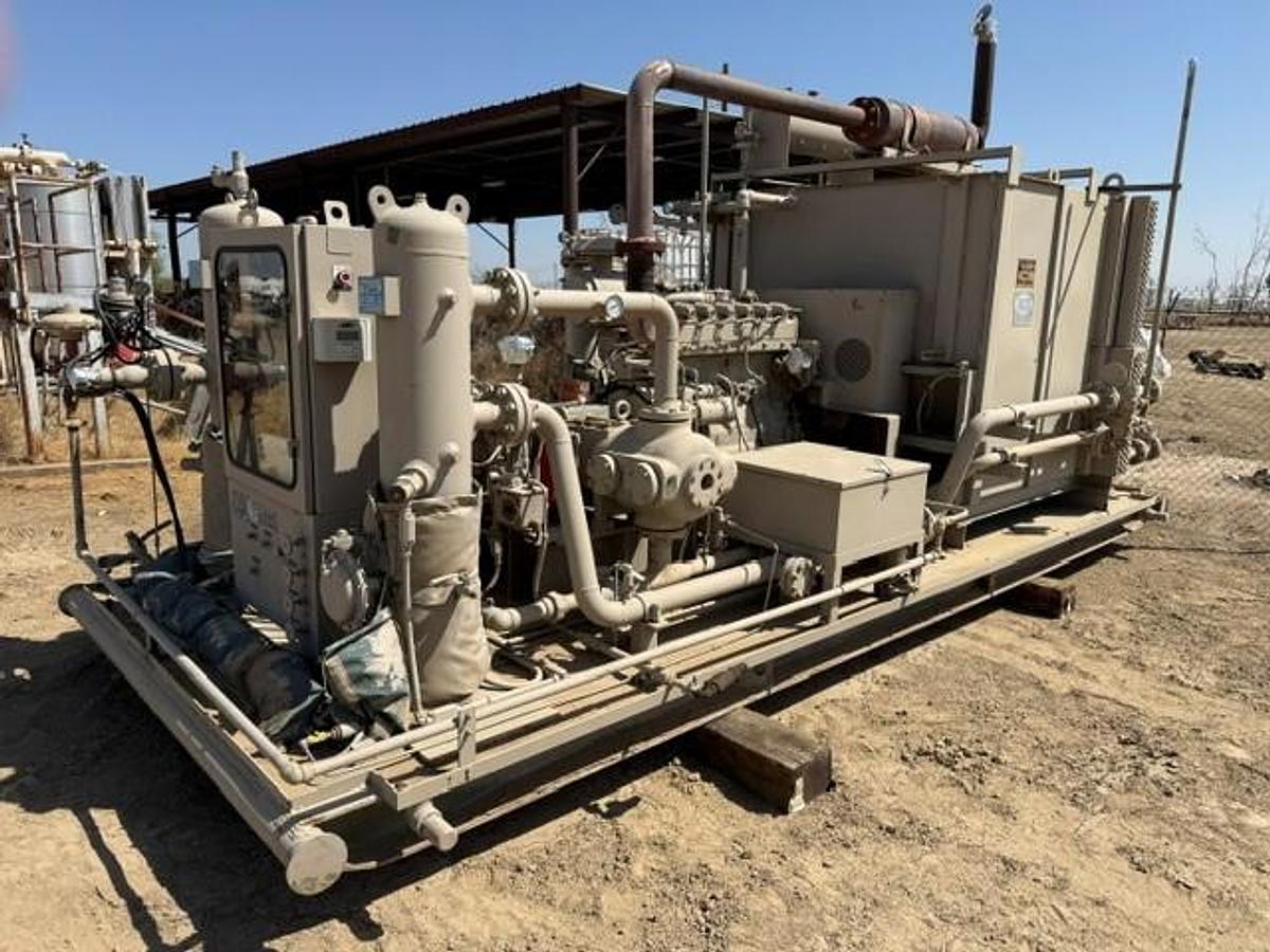 Used CAT G3306NA / Ariel JGP-2 Two Stage Compressor Package Size 7.5” x 4.75” with ACE J25 Cooler SN F-13929