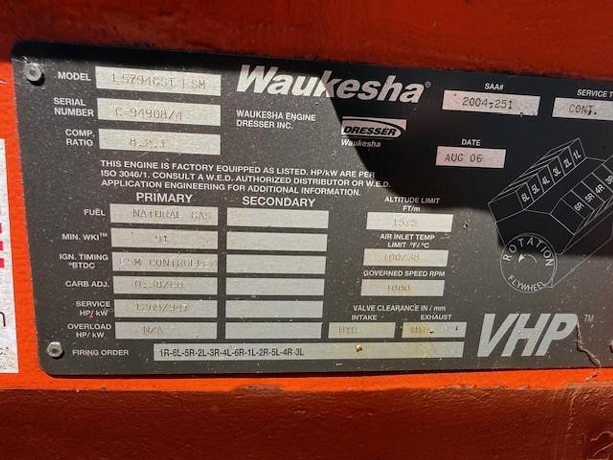 Used Waukesha L5794 Engine Block SN C-94908/4