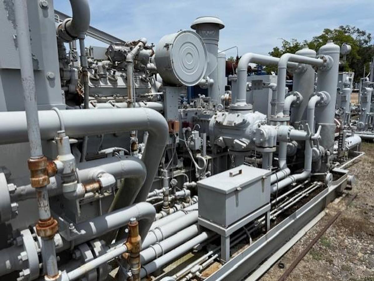 Cat G3408TA SN 6NB04803 / Ariel JGJ-2 SN F-29256 Three Stage Compressor Package Size 9.75” x 6.375” x 3.875” with 84BEH Cooler 