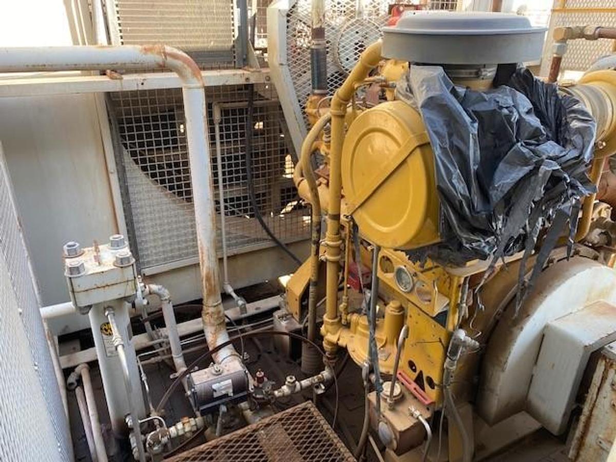 Used Ariel JGJ-4 SN: F-10009 / Caterpillar G3408TA SN: 6NB02470 - 4 Stage CNG Compressor Size 10.5” x 5.125” x 3.875” x 1.75”
