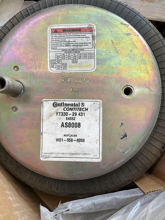 Used Continental ContiTech triple-convoluted suspension Air Spring 