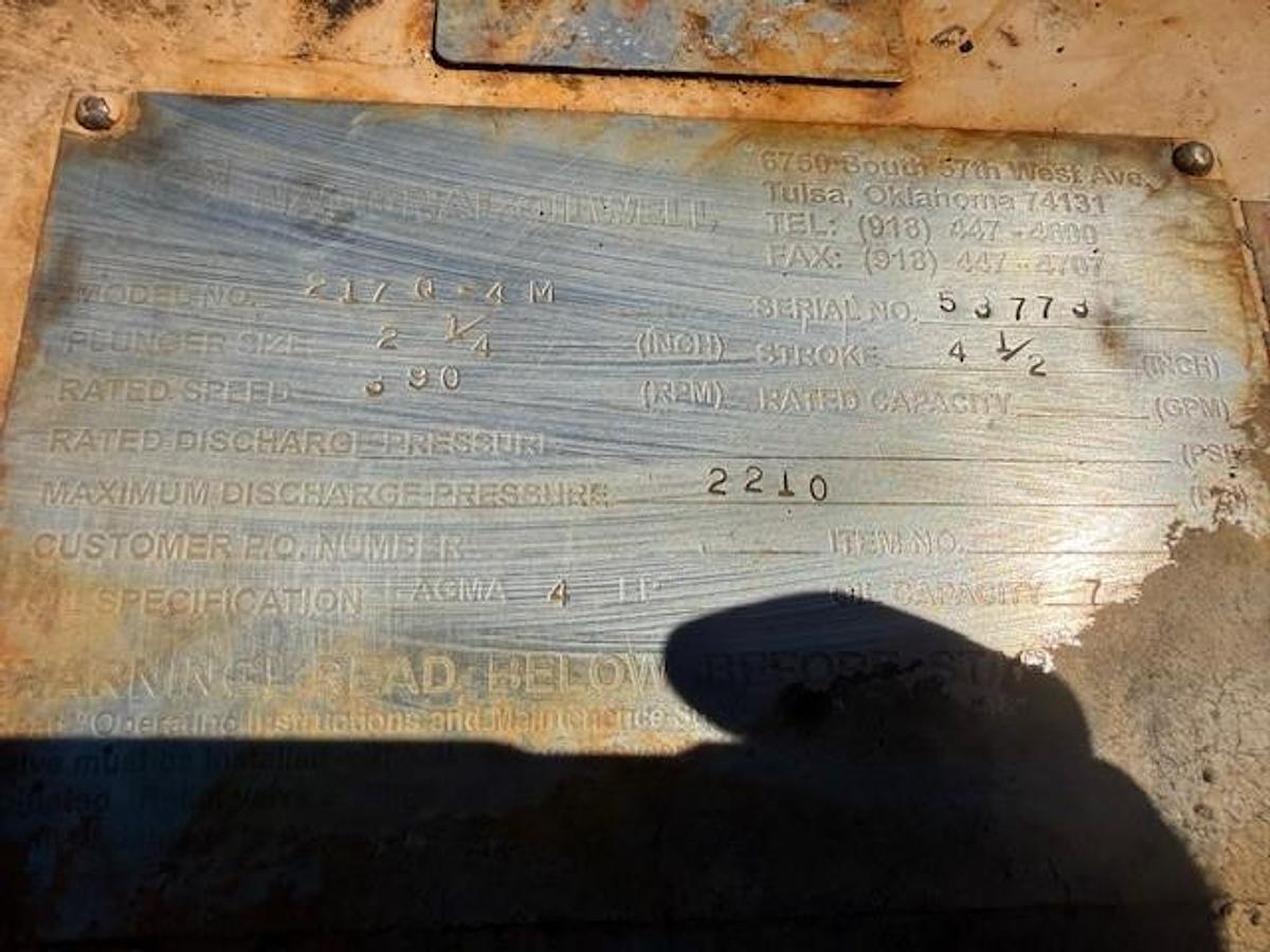 Used National 217Q-4 Pump Crankcase and Crank only SN 53773