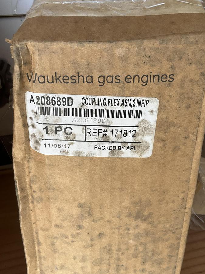 WAUKESHA COUPLING,FLEX,ASM,2 INPIPE PN: A208689D