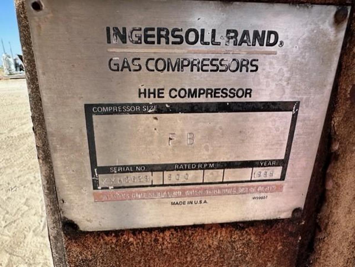 Used Ingersoll Rand 4HHE-FB-3-1 Compressor Frame SN XXH2638