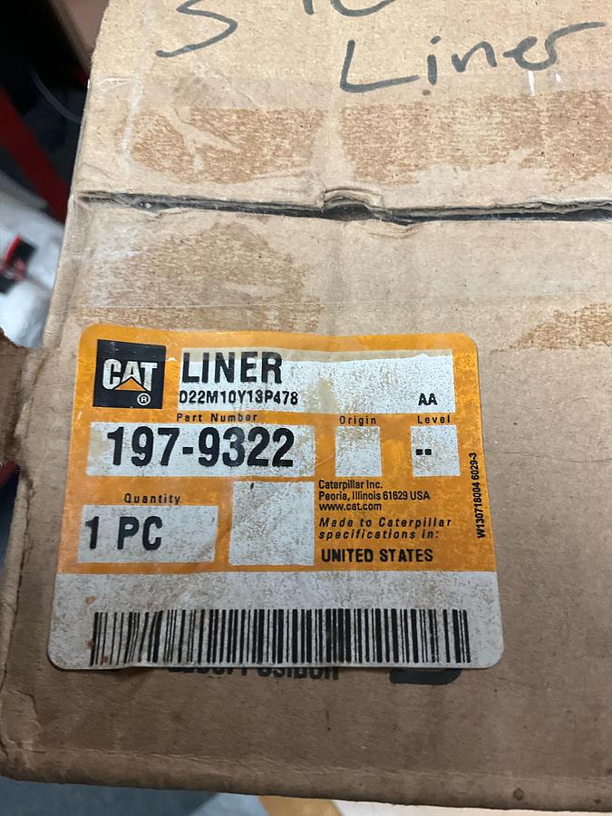CAT Cylinder Liner PN: 197-9322