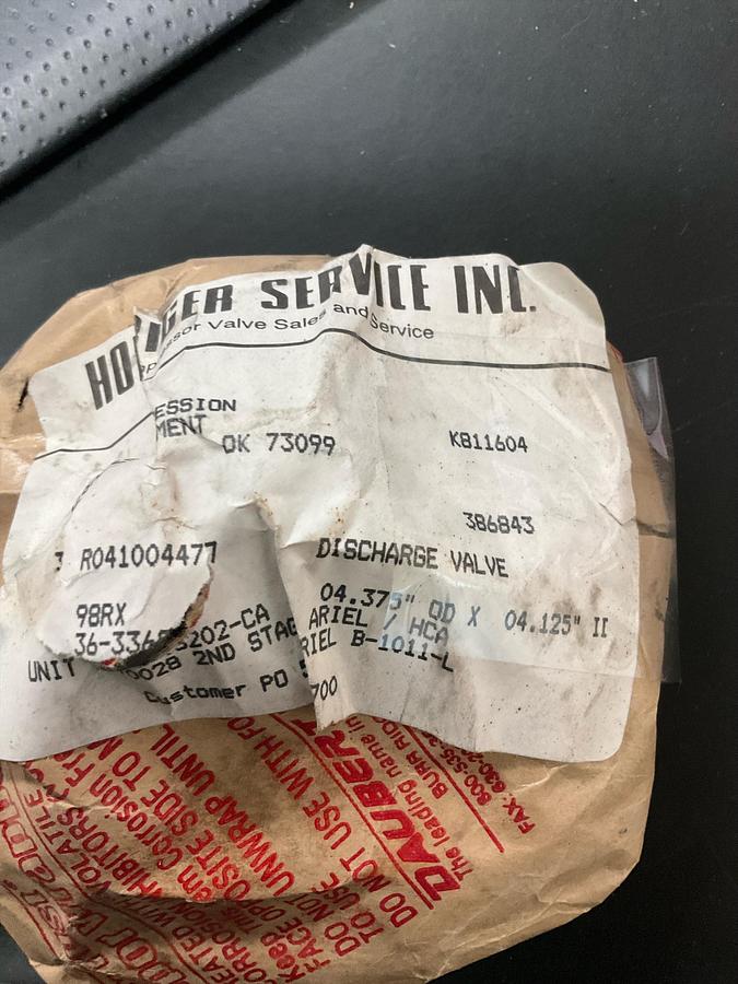 ARIEL DIS VLV, 98RX  ,PK PN: B-1011-L