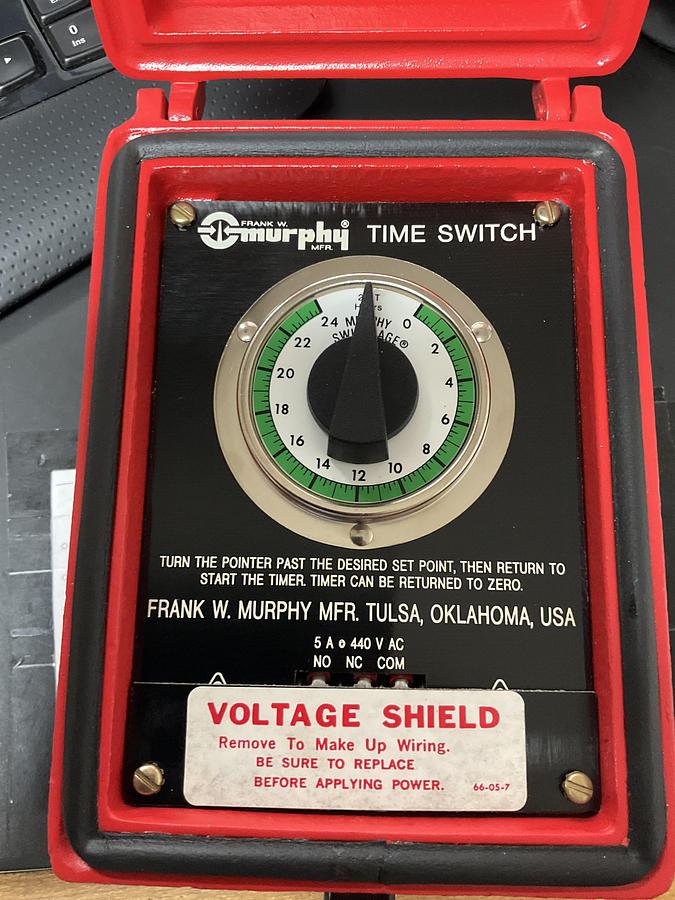 FW MURPHY Time Switch Model 24T PN: 20700037