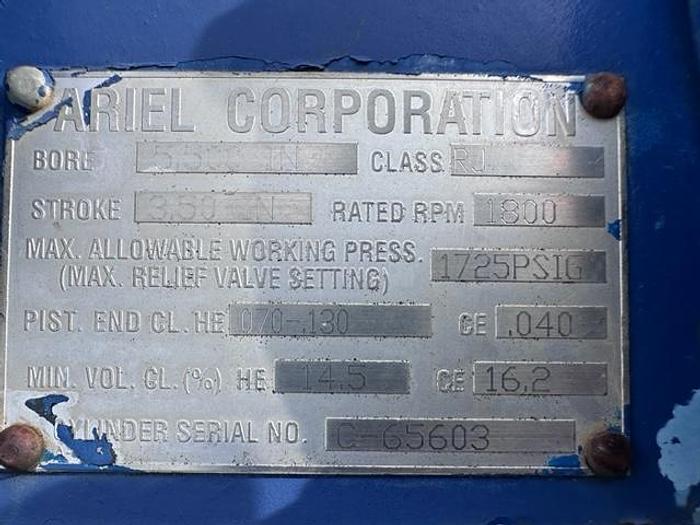 Used Ariel JGJ-4 / Cat G3508LE Three stage Compressor Package - Size 13.5” x 13.5” x 9.75” x 5.5” - Less Engine Only - Unit # 143