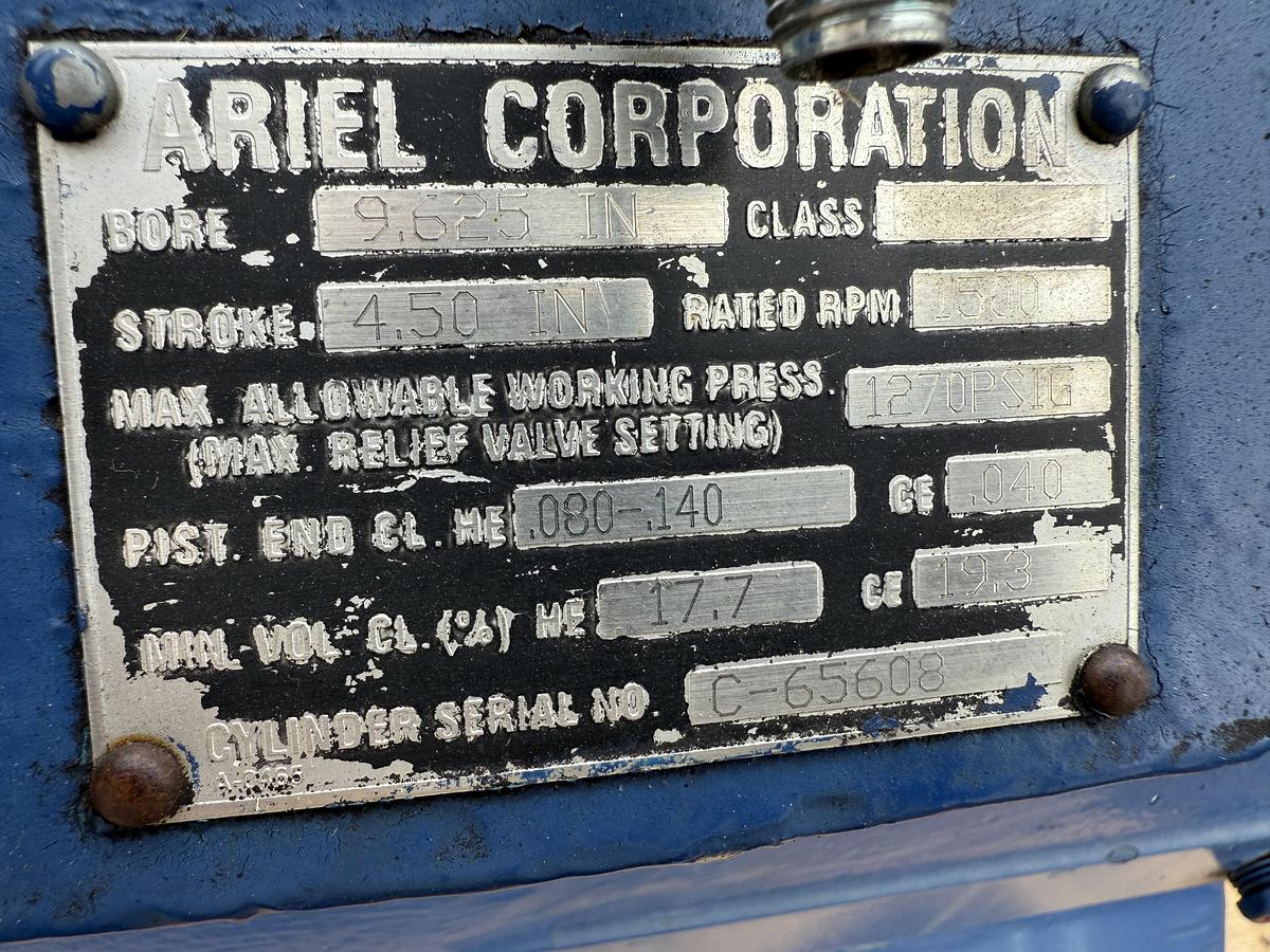 Used Ariel 9.625 T 1270# Cylinder SN C-65608