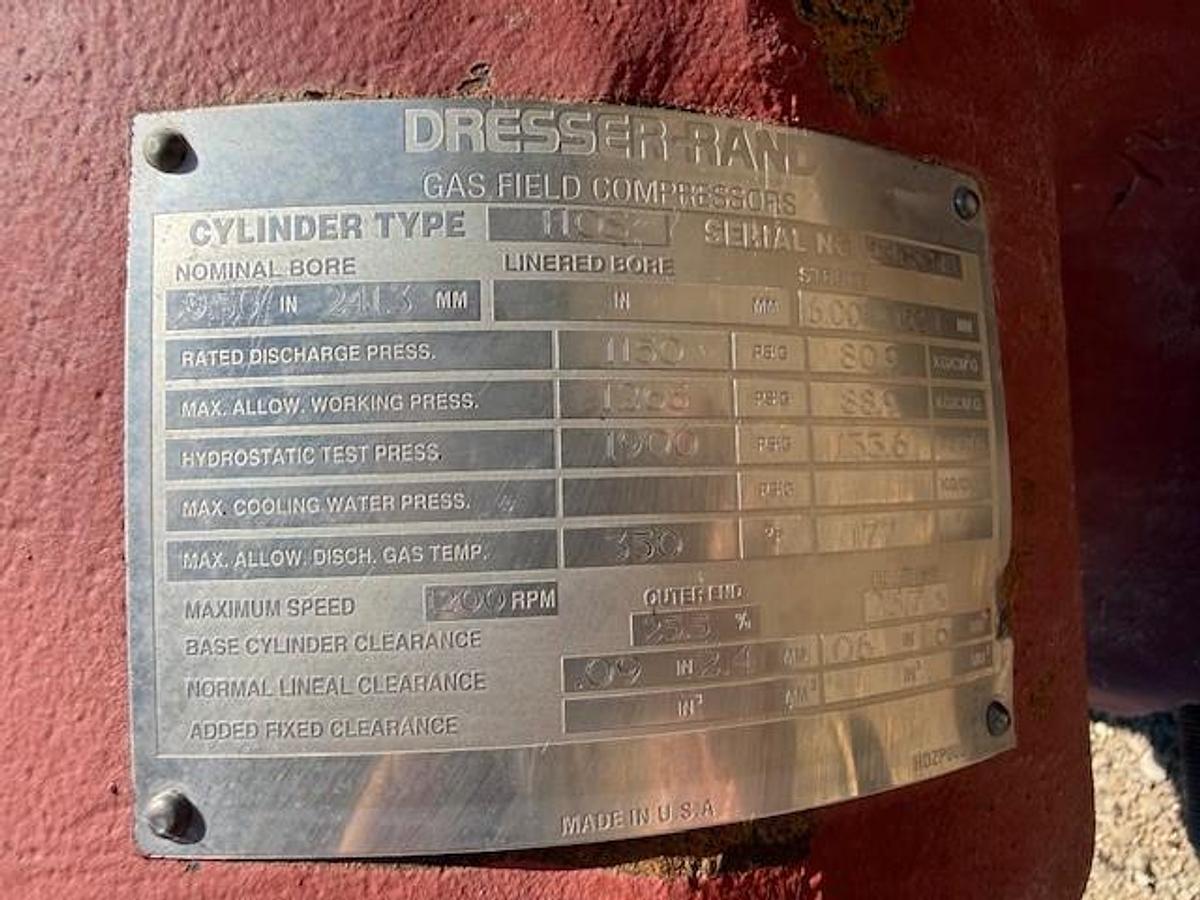 Used Ingersoll Rand 9.5” x 6” stroke HOS 1265 # Cylinder SN 6HC3245