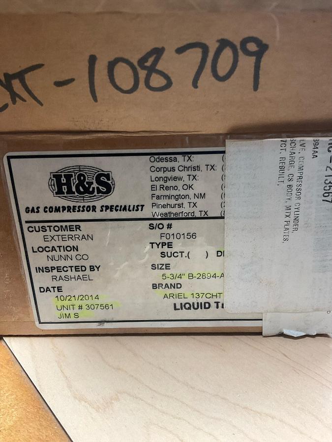 ARIEL DIS VLV,137CT,MTX PN: B2894AA