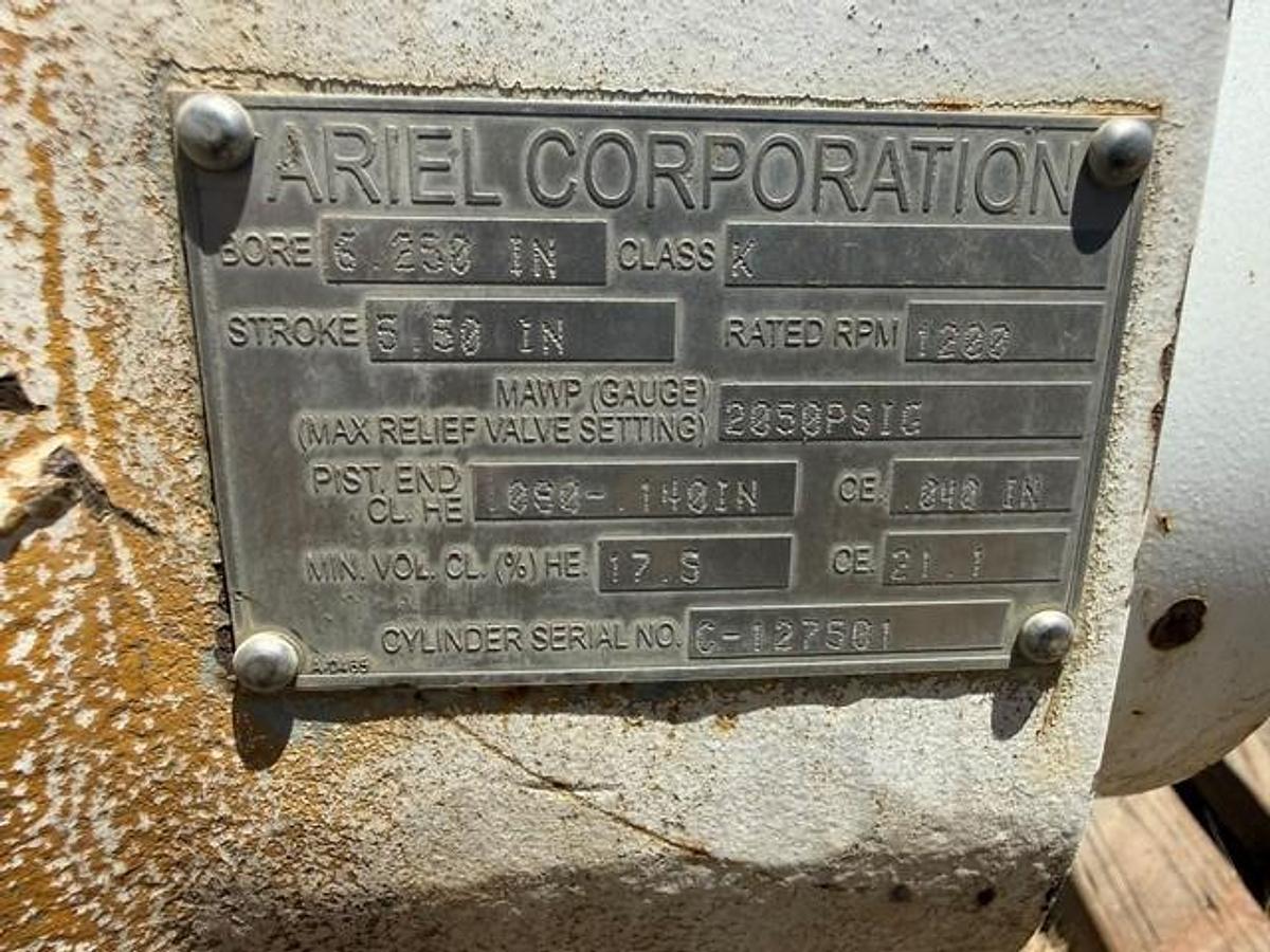 Used Ariel 6.25” JGK 2050 # Cylinder SN C-127501