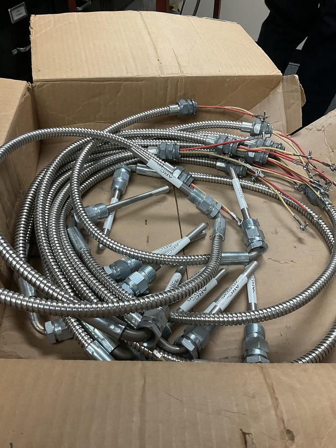 White Superior engine thermocouple assembly with stainless flexible conduit