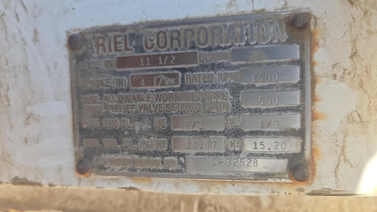Used Ariel 11.5” JGE 500 # Cylinder SN C-32528
