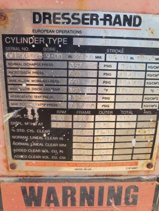 Used Ingersoll Rand HSE-2 Compressor Frames XW12XG342