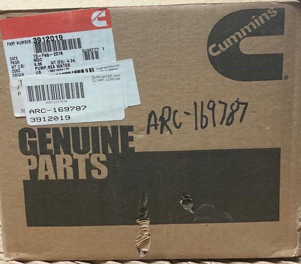 Used Cummins Sea Water Pump PN 3912019