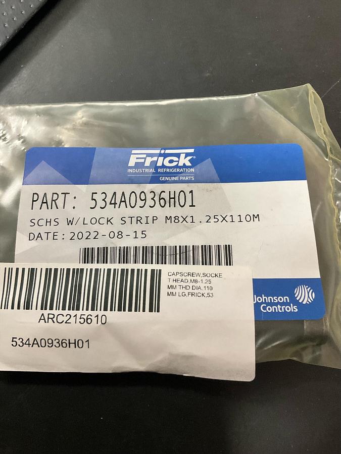FRICK SCHS W/LOCK STRIP M8X1.25X110M PN: 534A0936H01