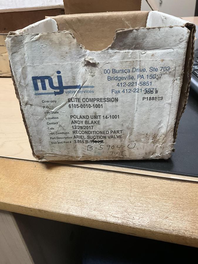Rebuilt Ariel SUC VLV, 77CT ,NYX,M/S PN: B-5904-U