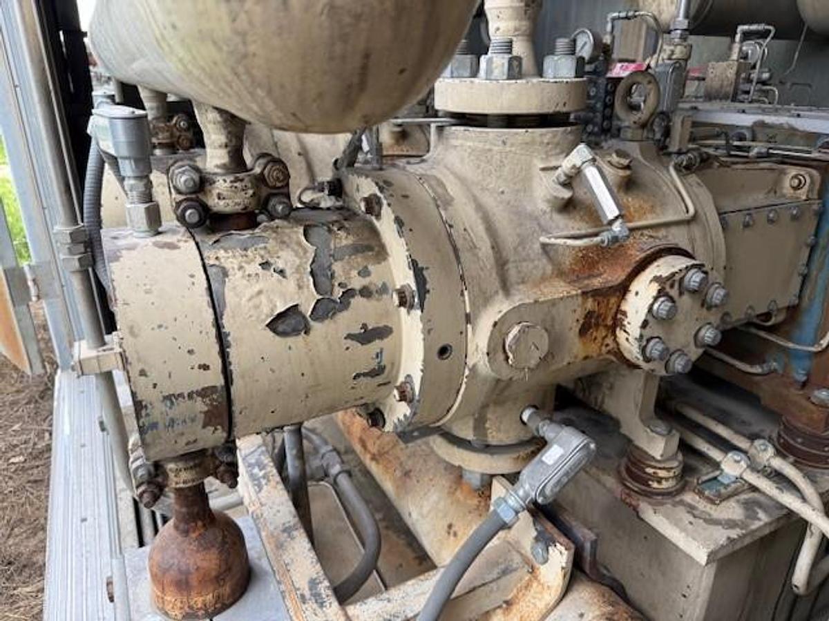 Used 600 HP / Ariel JGA-4 SN F 21750 Four Stage CNG Compressor Package Size 6.125” x 4.125” x 3.375” x 3.375” x 1.75” x 1.75” with ACE E721 Cooler