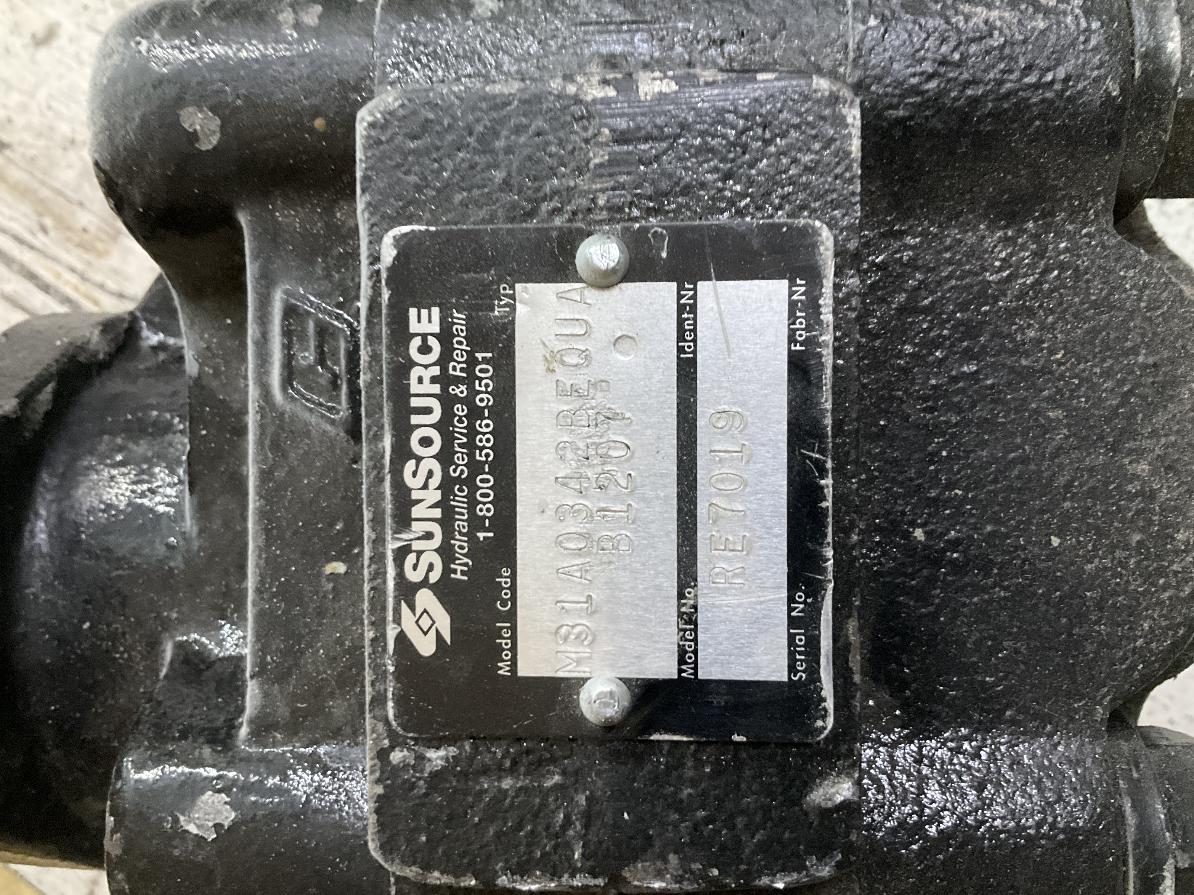 Used Intertech/Parker M31A Hydraulic Gear Motor Model: M31A0342BEQUA