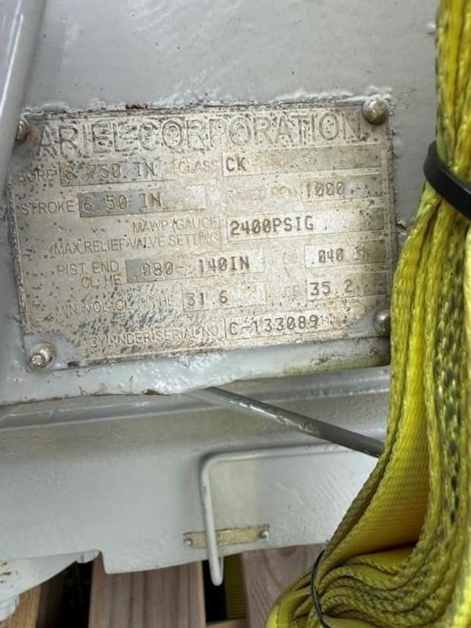 Used Ariel 8.75” CK 2400 # MAWP Cylinder SN C-133089