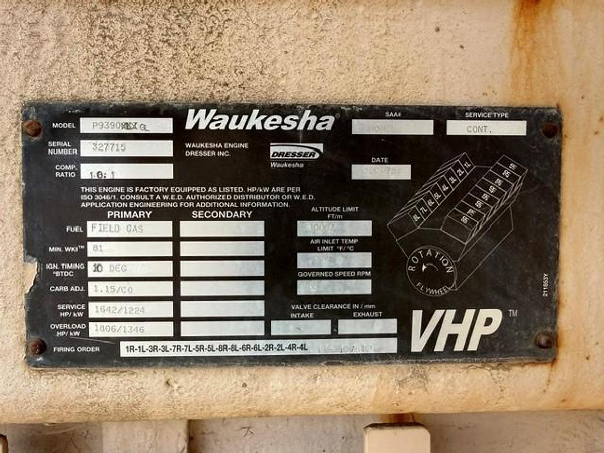 Used Waukesha 9390GL Engines 327715