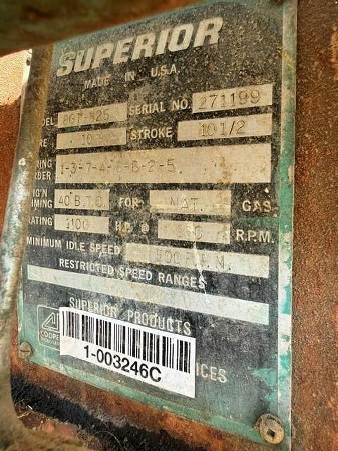 Used Superior 8GT-825 Engine SN 271199