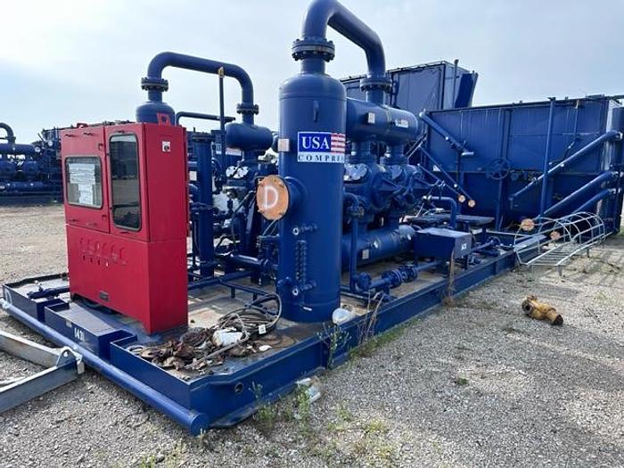 Used Ariel JGJ-4 / Cat G3508LE Three stage Compressor Package - Size 13.5” x 13.5” x 9.75” x 5.5” - Less Engine Only - Unit # 143