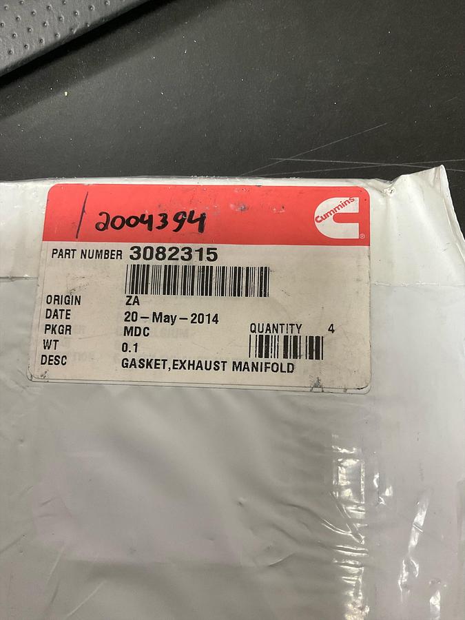 Cummins Exhaust Manifold Gasket PN 3082315