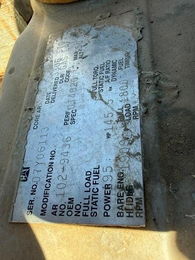 Used CAT G3306TA Engine SN 07Y06113