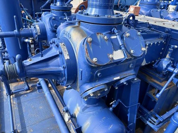 Used Ariel JGJ-4 / Cat G3508LE Three stage Compressor Package - Size 13.5” x 13.5” x 9.75” x 5.5” - Less Engine Only - Unit # 143